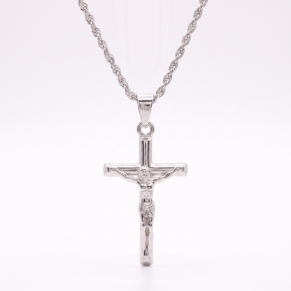 Christus Kreuzkette - Edelstahl
