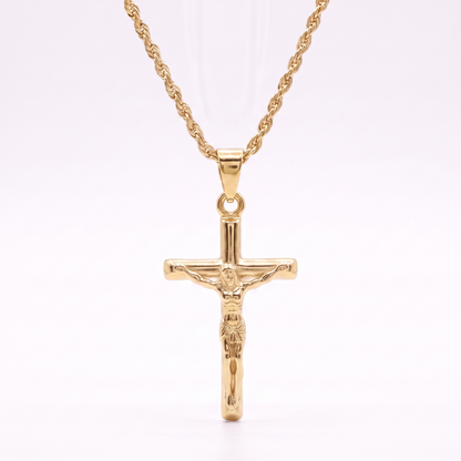 Christus Kreuzkette - Edelstahl