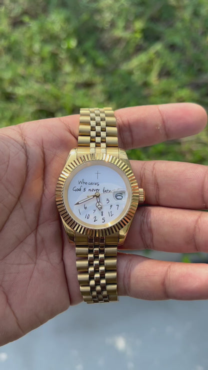 WHO CARES - Automatic Watch ( Gold )